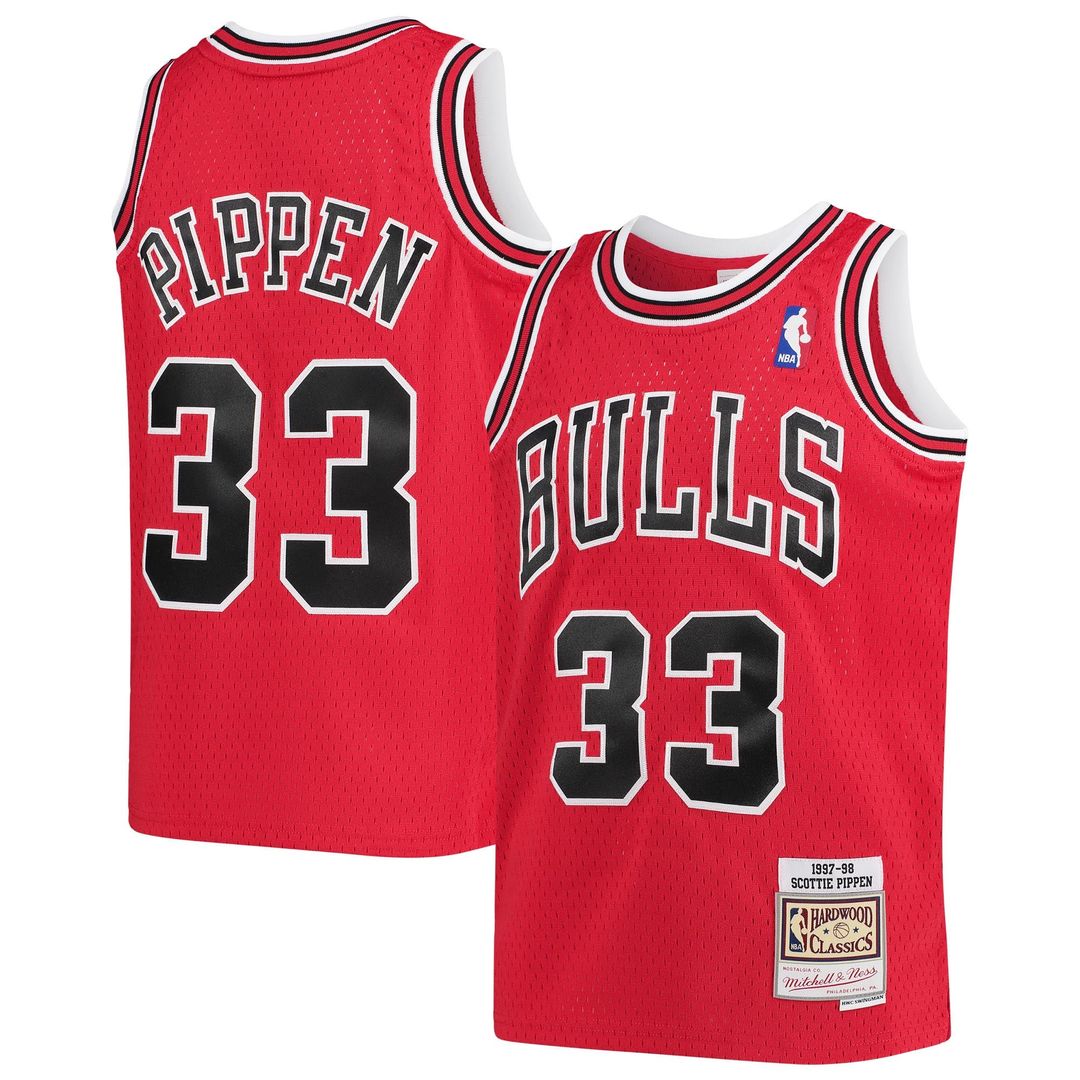 Scottie Pippen | Chicago Bulls | Youth 1997 - 98 Hardwood Classics Swingman Jersey - Red