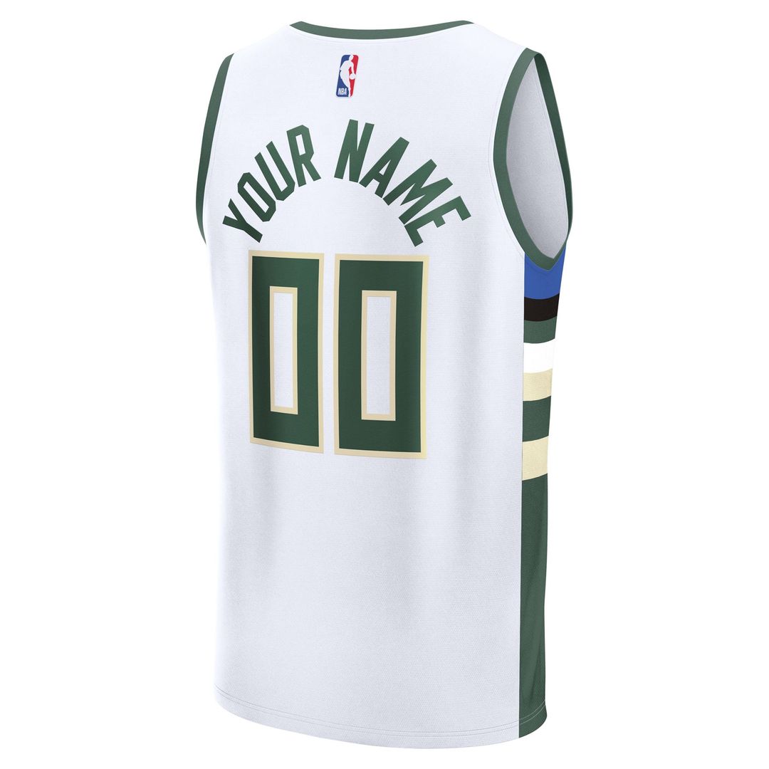 Milwaukee Bucks | Youth Fast Break Custom Replica Jersey - Black - Statement Edition
