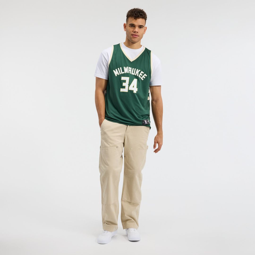 Giannis Antetokounmpo | Milwaukee Bucks | Fast Break Replica Player Jersey - Icon Edition - Hunter Green