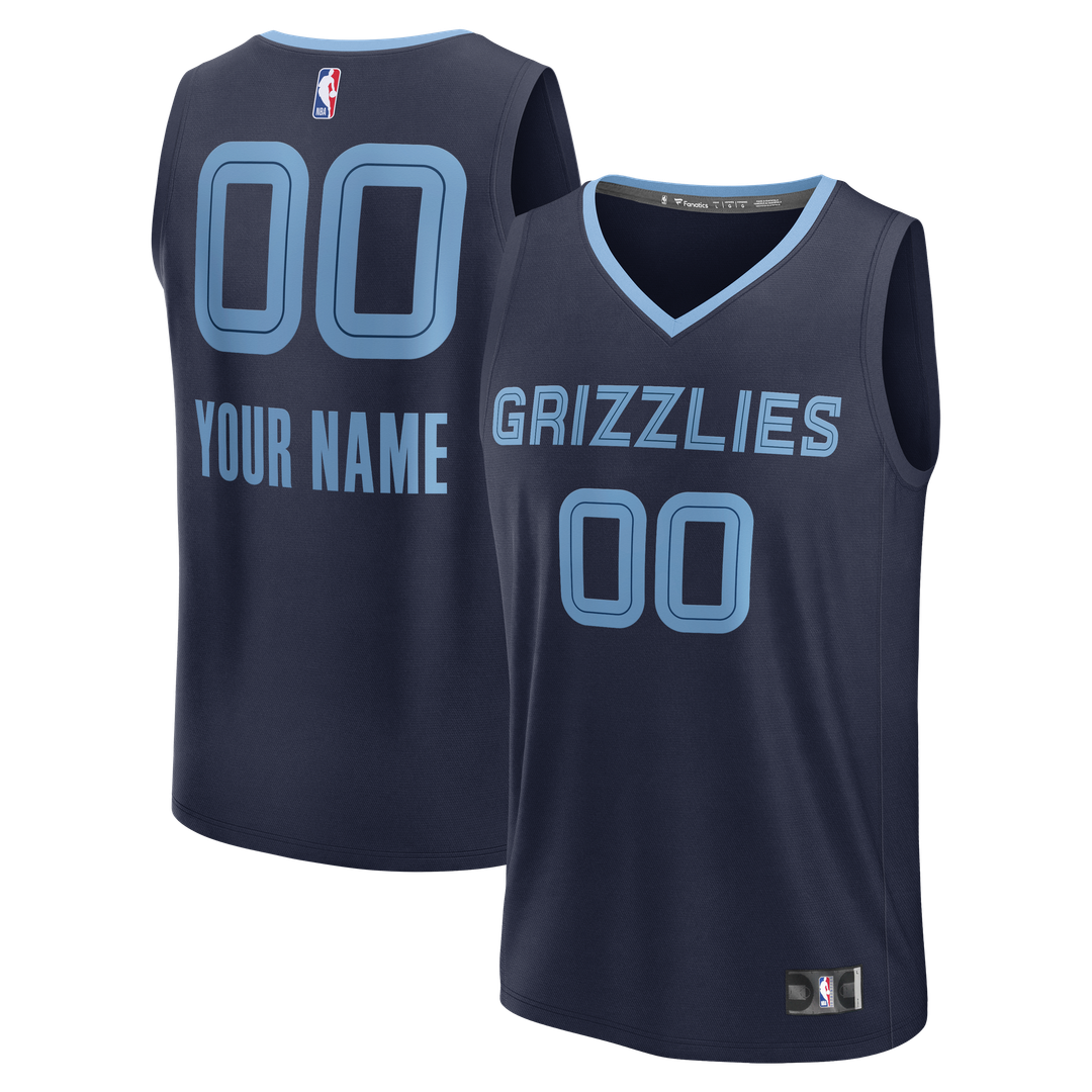 Memphis Grizzlies | Youth Fast Break Custom Jersey - Icon Edition - Navy