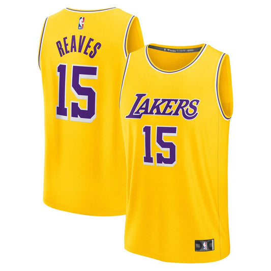 Austin Reaves | Los Angeles Lakers | Youth Fast Break Replica Jersey - Gold - Icon Edition