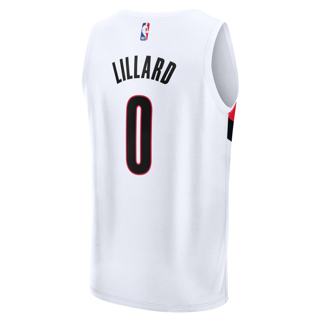 Damian Lillard | Portland Trail Blazers | Youth Fast Break Replica Jersey - White - Association Edition