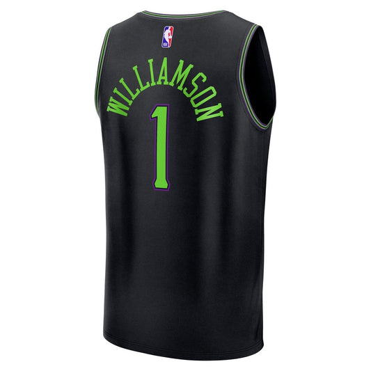 Zion Williamson | New Orleans Pelicans | Youth Fast Break Jersey - City Edition - Black