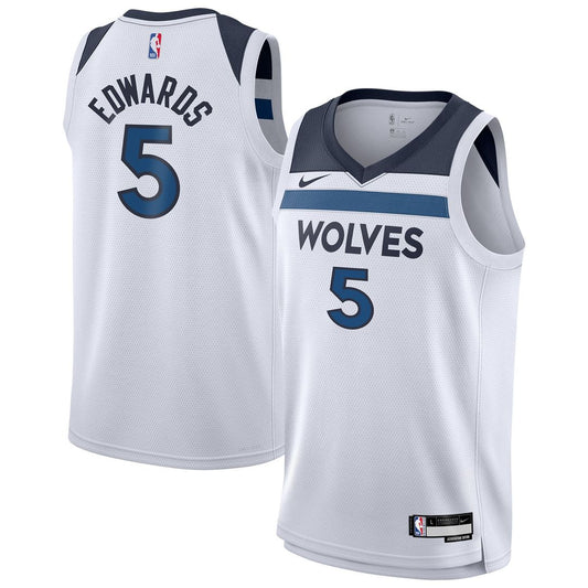 Anthony Edwards | Minnesota Timberwolves | Youth Swingman Jersey - Association Edition - White