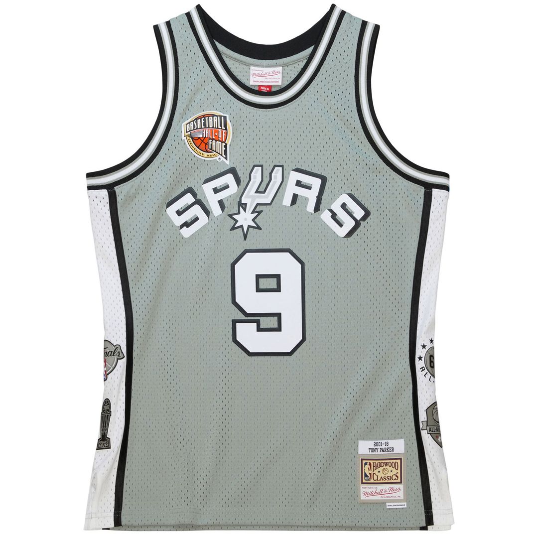 Tony Parker | San Antonio Spurs | Unisex Hall of Fame Class of 2023 Throwback Swingman Jersey - Gray