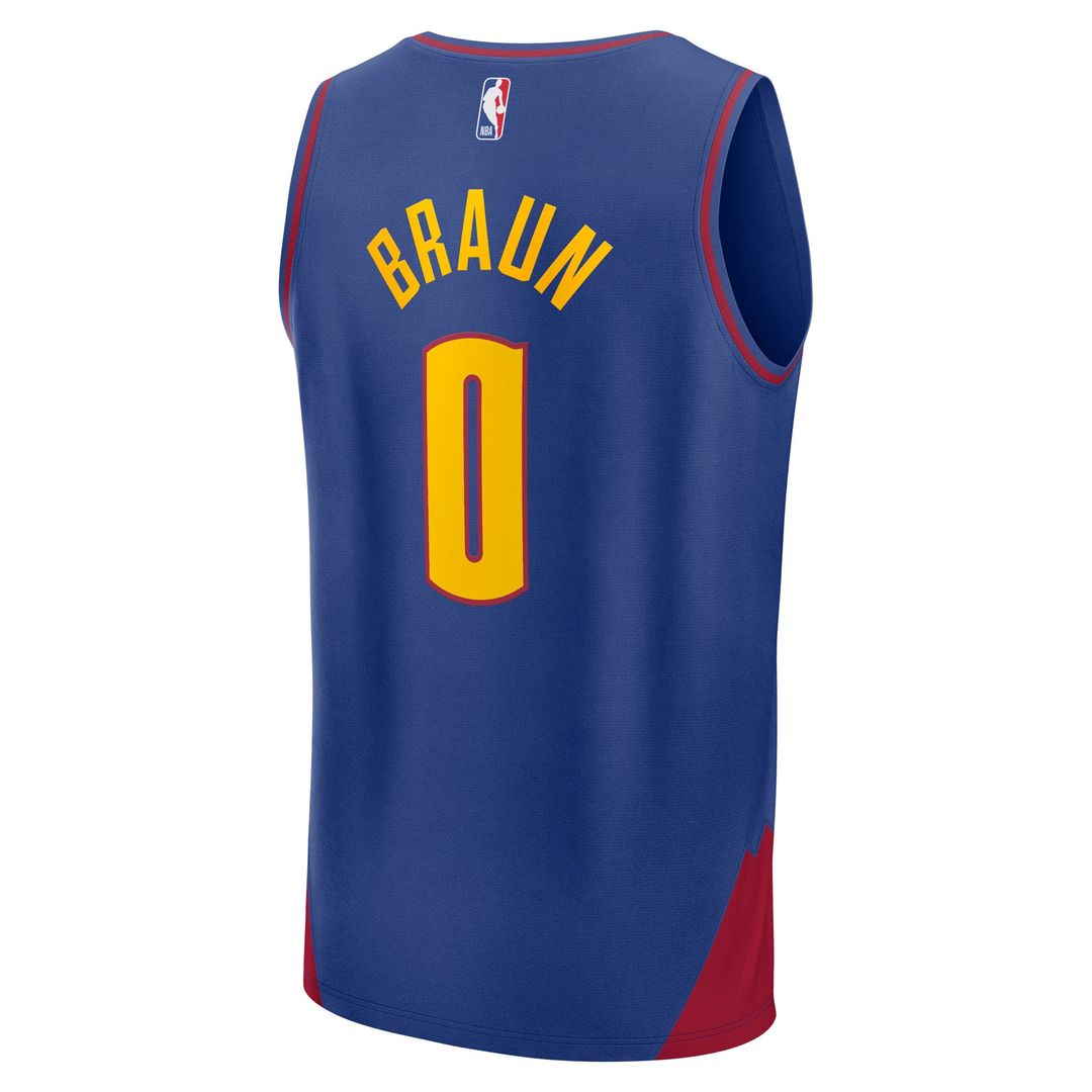 Christian Braun | Denver Nuggets | Fast Break Replica Player Jersey - Statement Edition - Blue