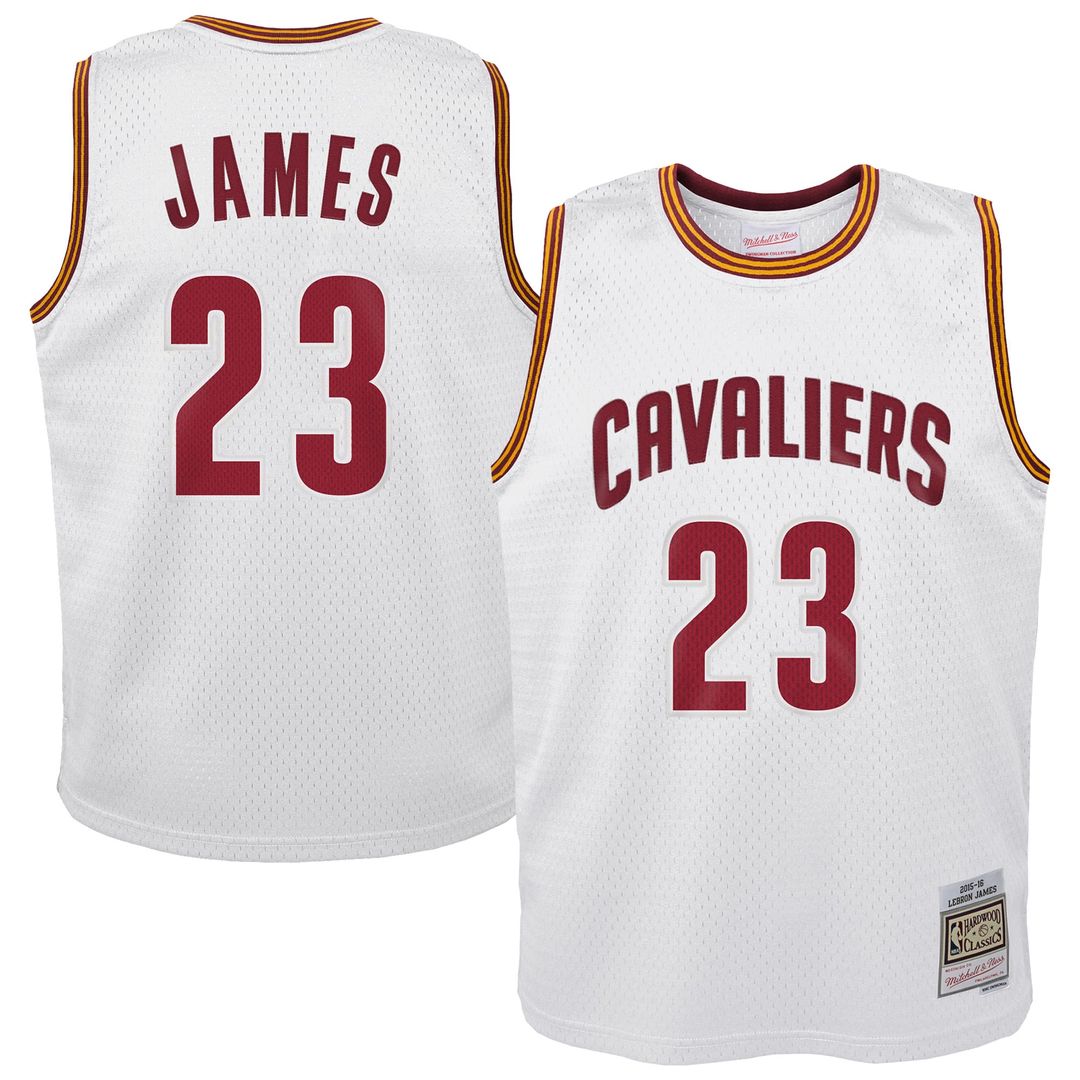 LeBron James | Cleveland Cavaliers | Youth 2015 - 16 Hardwood Classics Swingman Throwback Home Jersey - White
