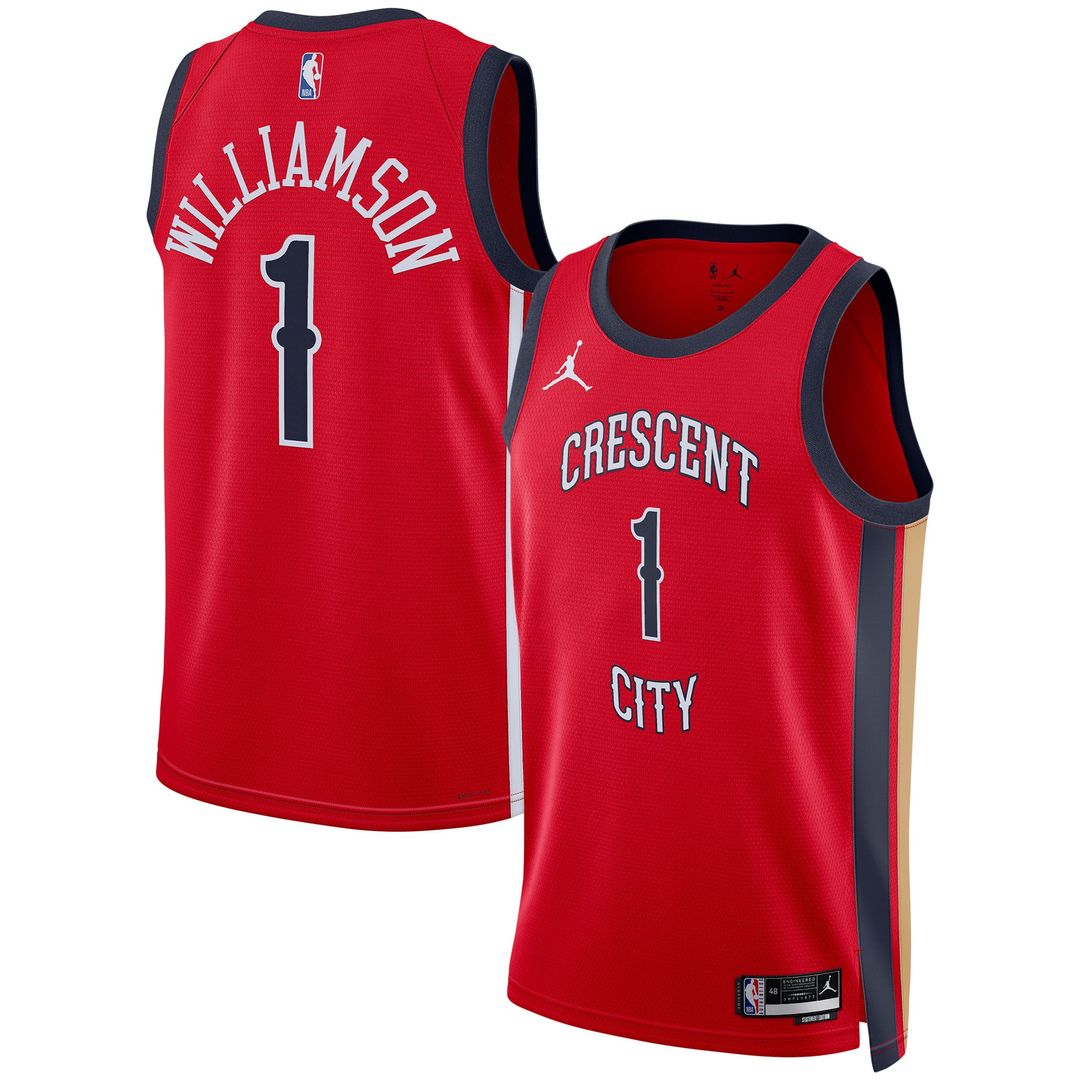 Zion Williamson | New Orleans Pelicans | Unisex Swingman Jersey - Statement Edition - Red