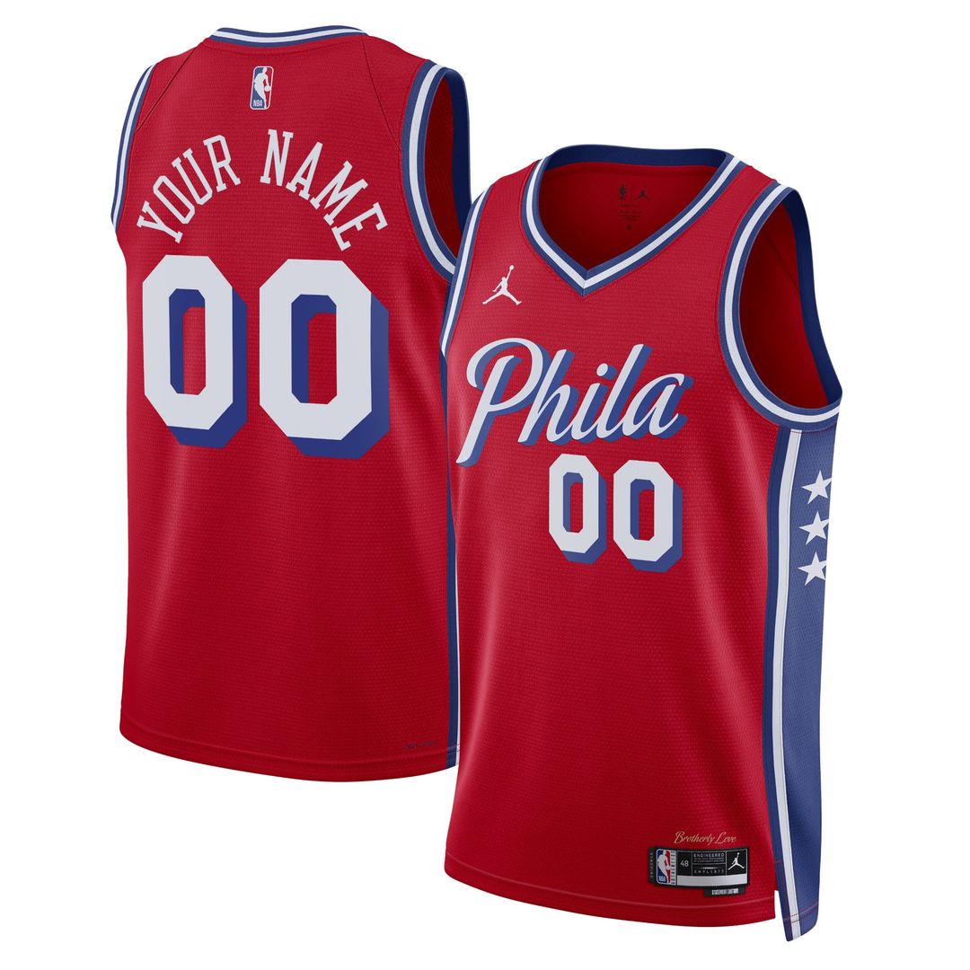 Philadelphia 76ers | Unisex 2022/23 Swingman Custom Jersey - Statement Edition - Red