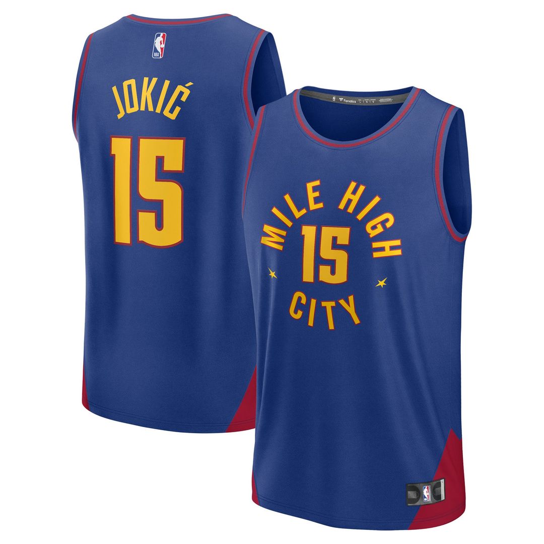 Nikola Jokic | Denver Nuggets | Youth Fast Break Replica Player Jersey - Statement Edition - Blue
