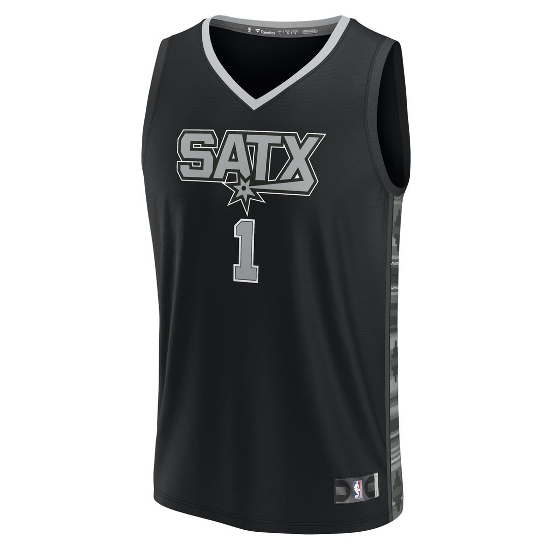 Victor Wembanyama | San Antonio Spurs | Fast Break Replica Player Jersey - Statement Edition - Black