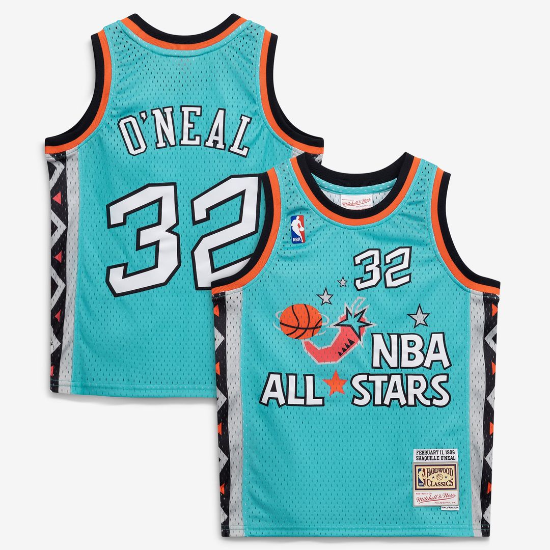 Shaquille O'Neal | Orlando Magic | 1996 NBA All - Star Game Youth Hardwood Classics Swingman Jersey - Teal