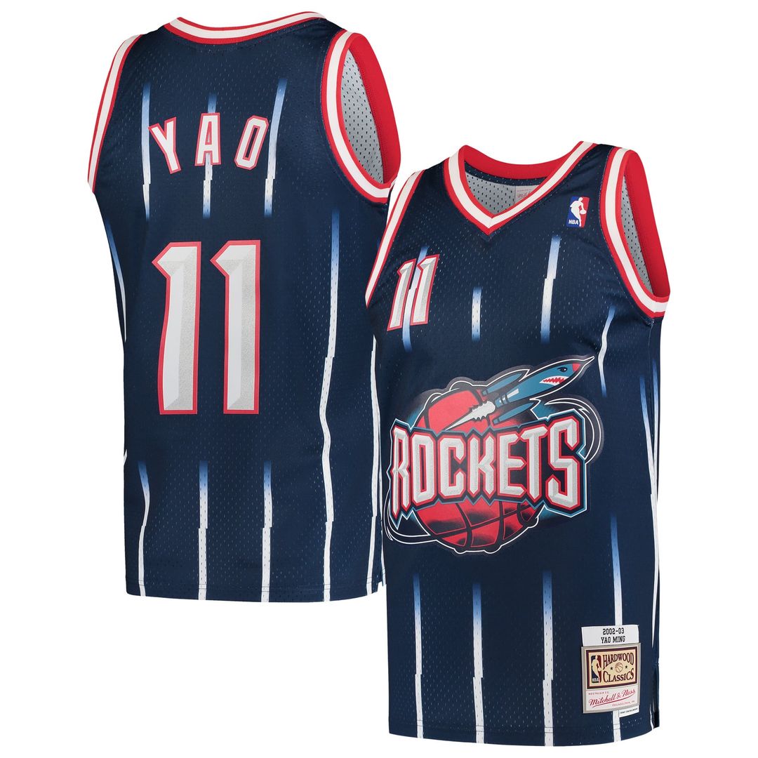Yao Ming | Houston Rockets | 2002/03 Hardwood Classics Swingman Jersey - Navy