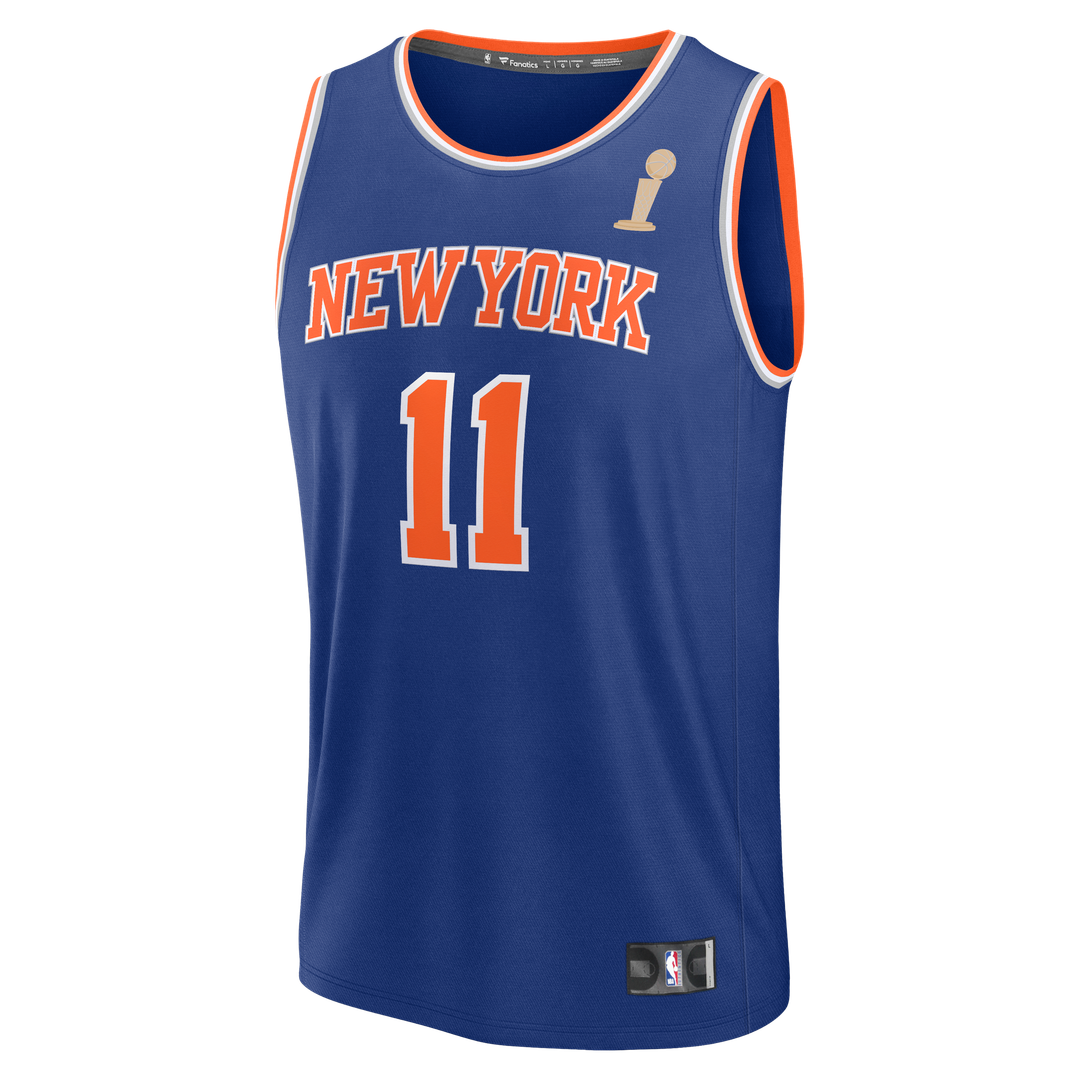 Jalen Brunson | New York Knicks | Youth 2026 NBA Finals Champions Fast Break Replica Jersey - Icon Edition - Blue