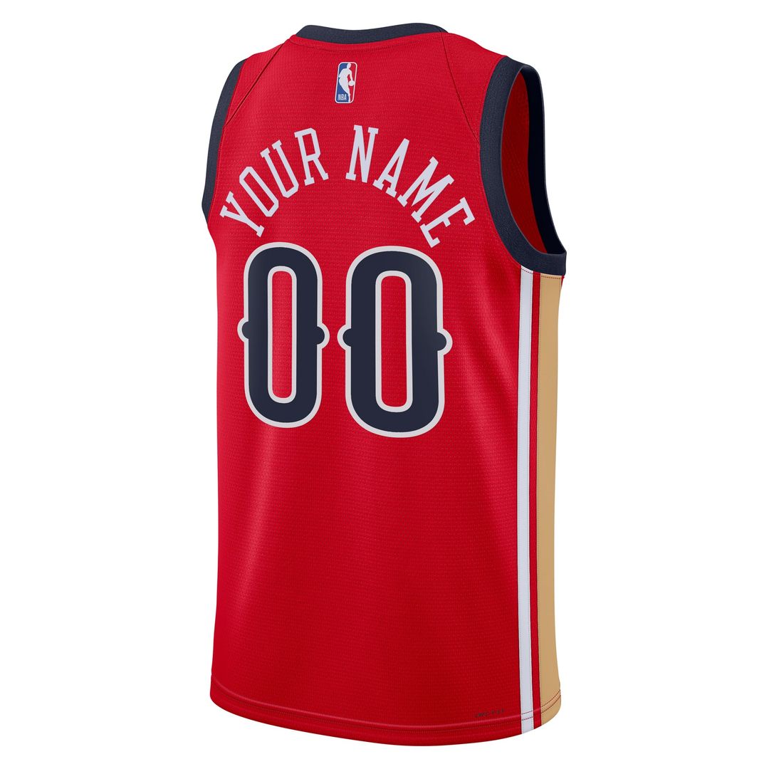 New Orleans Pelicans | Memphis Grizzlies | Unisex Swingman Custom Jersey - Red - Statement Edition