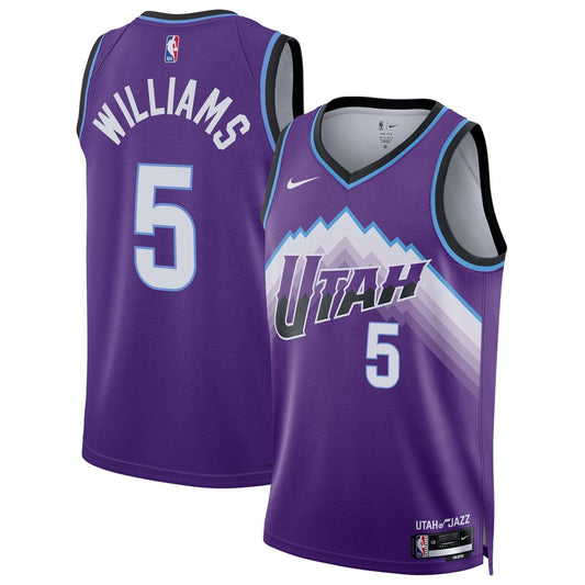 Cody Williams | Utah Jazz | Unisex Swingman Jersey - Icon Edition - Purple